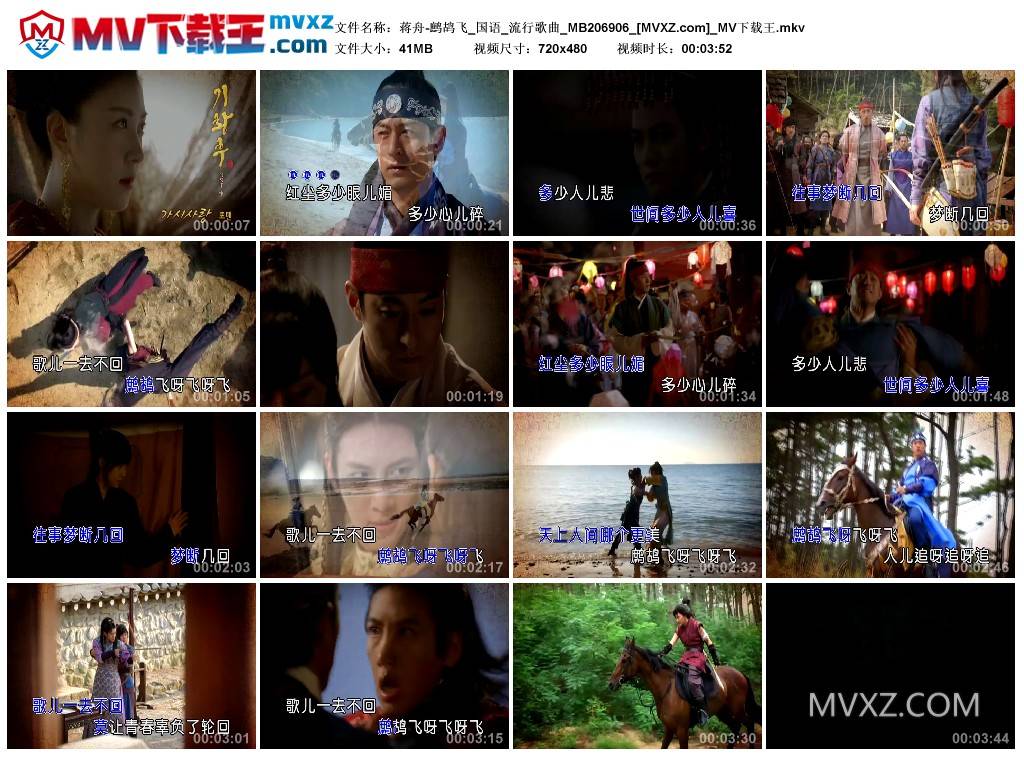 蒋舟-鹧鸪飞_国语_流行歌曲_MB206906
